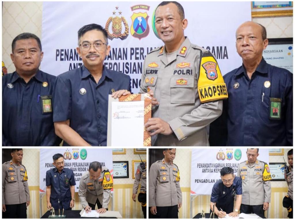 Polres Lumajang Tandatangani Perjanjian Kerjasama Dengan Pengadilan&nbsp;Agama