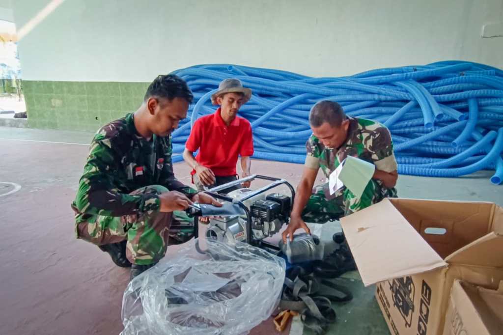 Kodim 0817/Gresik Terima Bantuan Delapan Puluh Unit Pompa Air dari Kementerian&nbsp;Pertanian