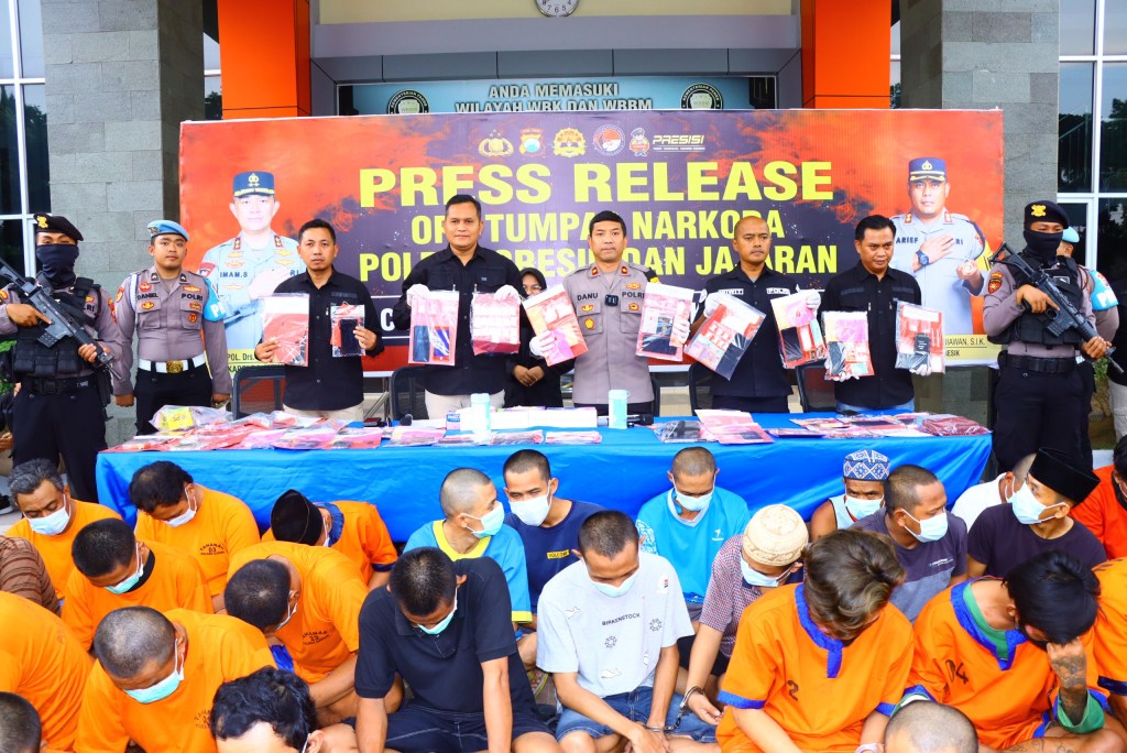 Polres Gresik Berhasil Gulung 39 Tersangka Pengedar Narkoba selama 12&nbsp;Hari