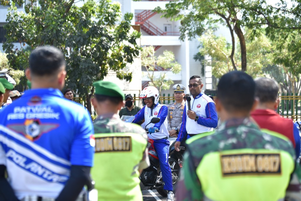 Gandeng MPM Honda, Satlantas Polres Gresik Gelar Pelatihan Safety&nbsp;Riding